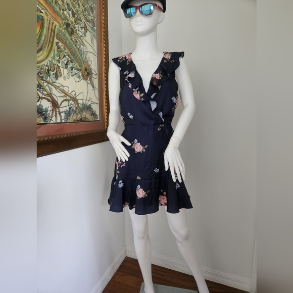 NWT - Altar'd State Navy Blue/Flower Dress - Size M - Picture 4 of 4